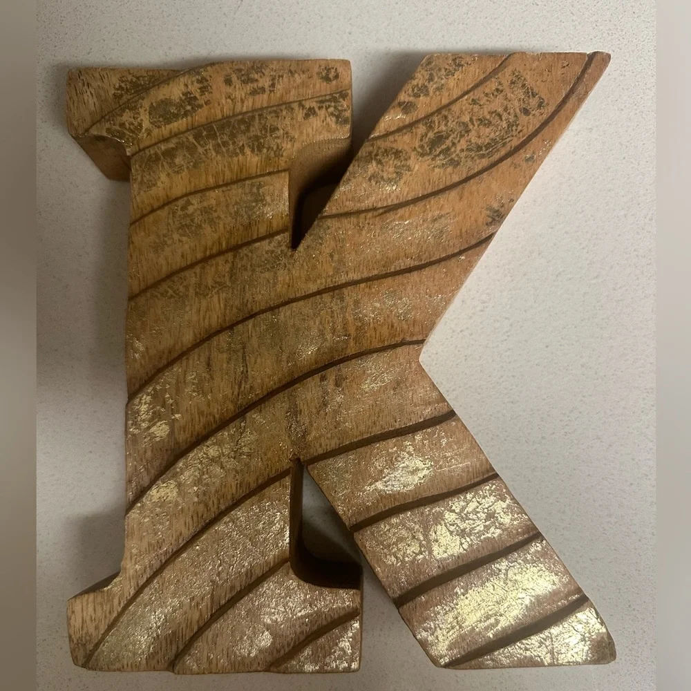 Wooden Letter K made in India - Picture 1 of 3